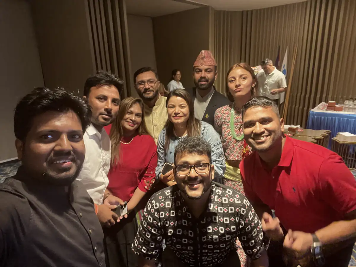 Group selfie of Abdul Mannan Zinnat with fellow delegates